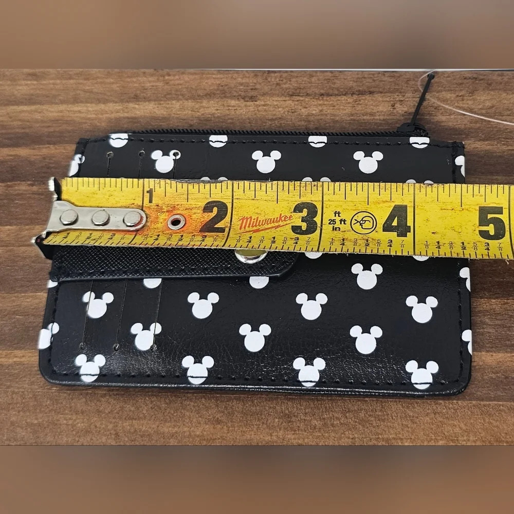 Buckle-Down Wallet ID Card Holder - Mickey Mouse Head Monogram Black White NWT - Picture 8 of 9